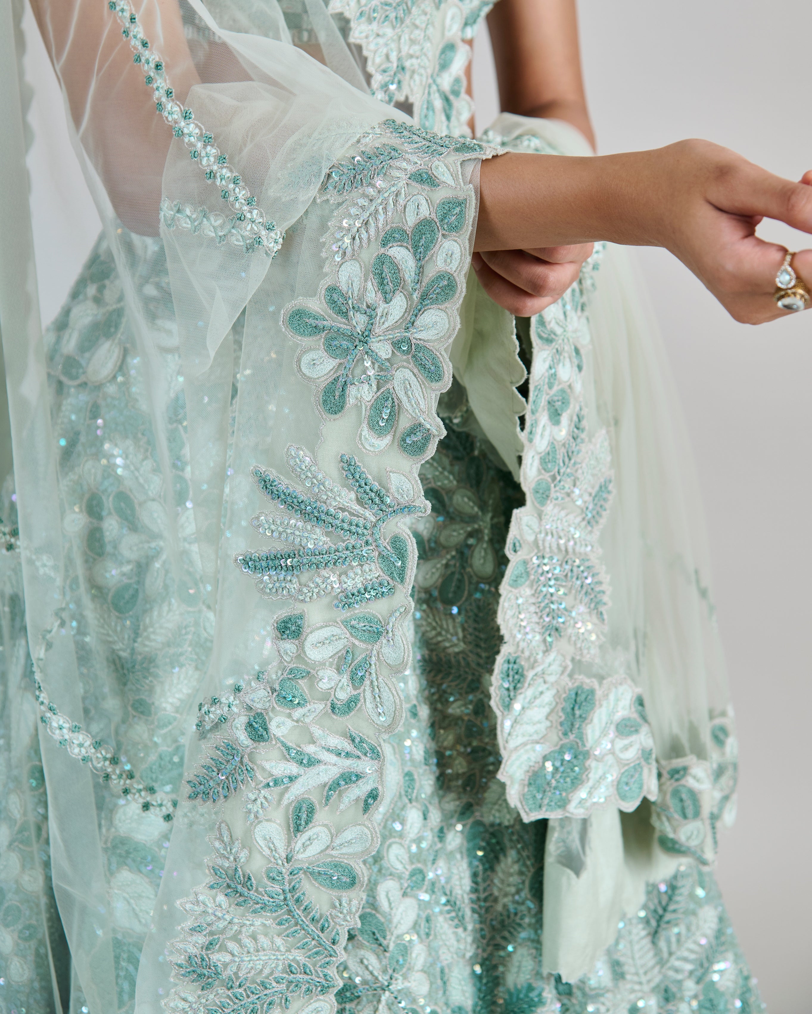 Mint Emeris Lehenga Set