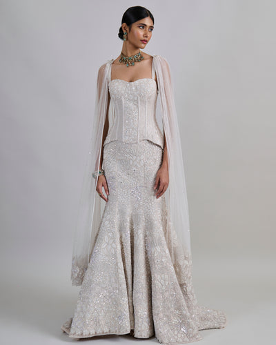 Ivory Opaline Lehenga Set