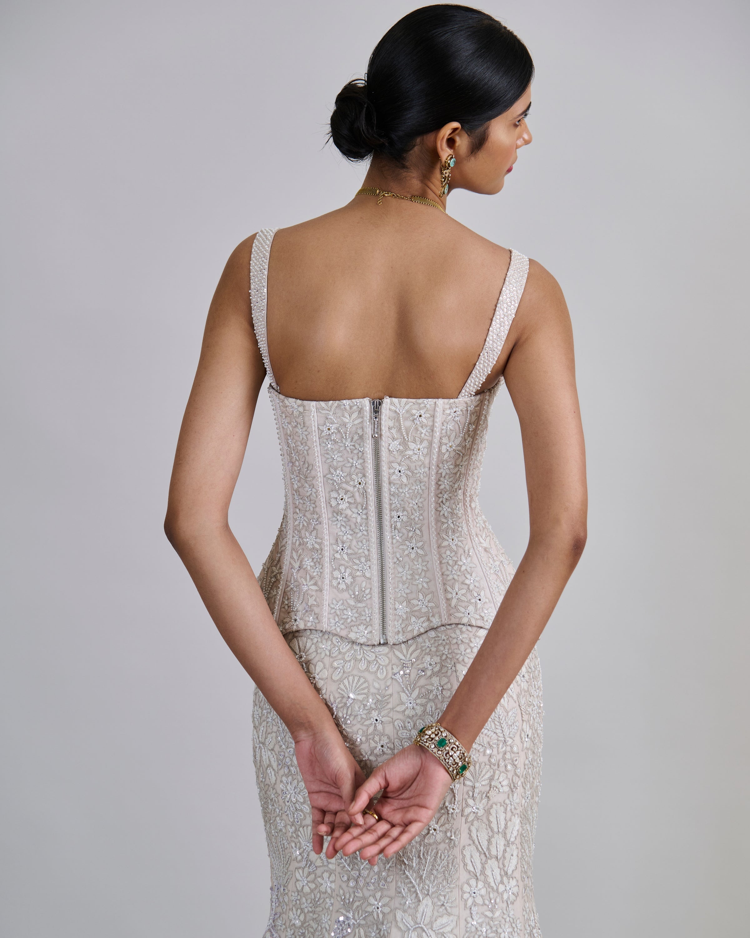 Ivory Opaline Lehenga Set