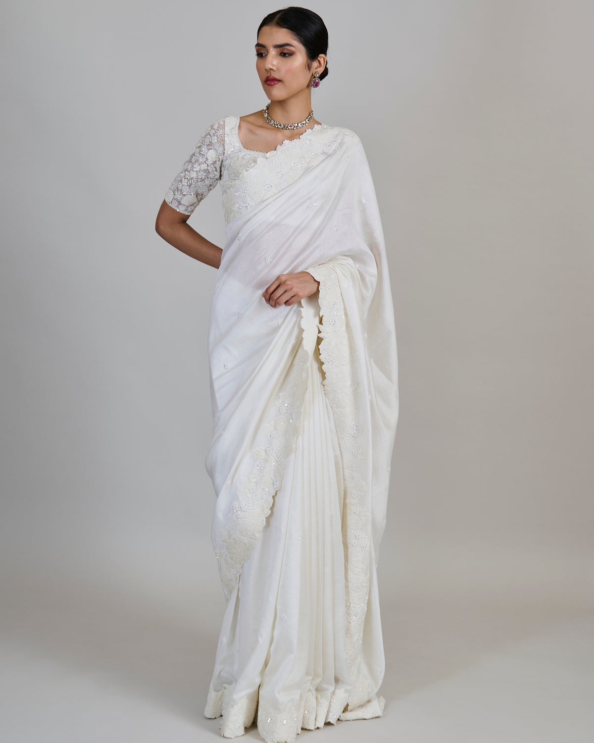 Ivory Rumi Sari Set