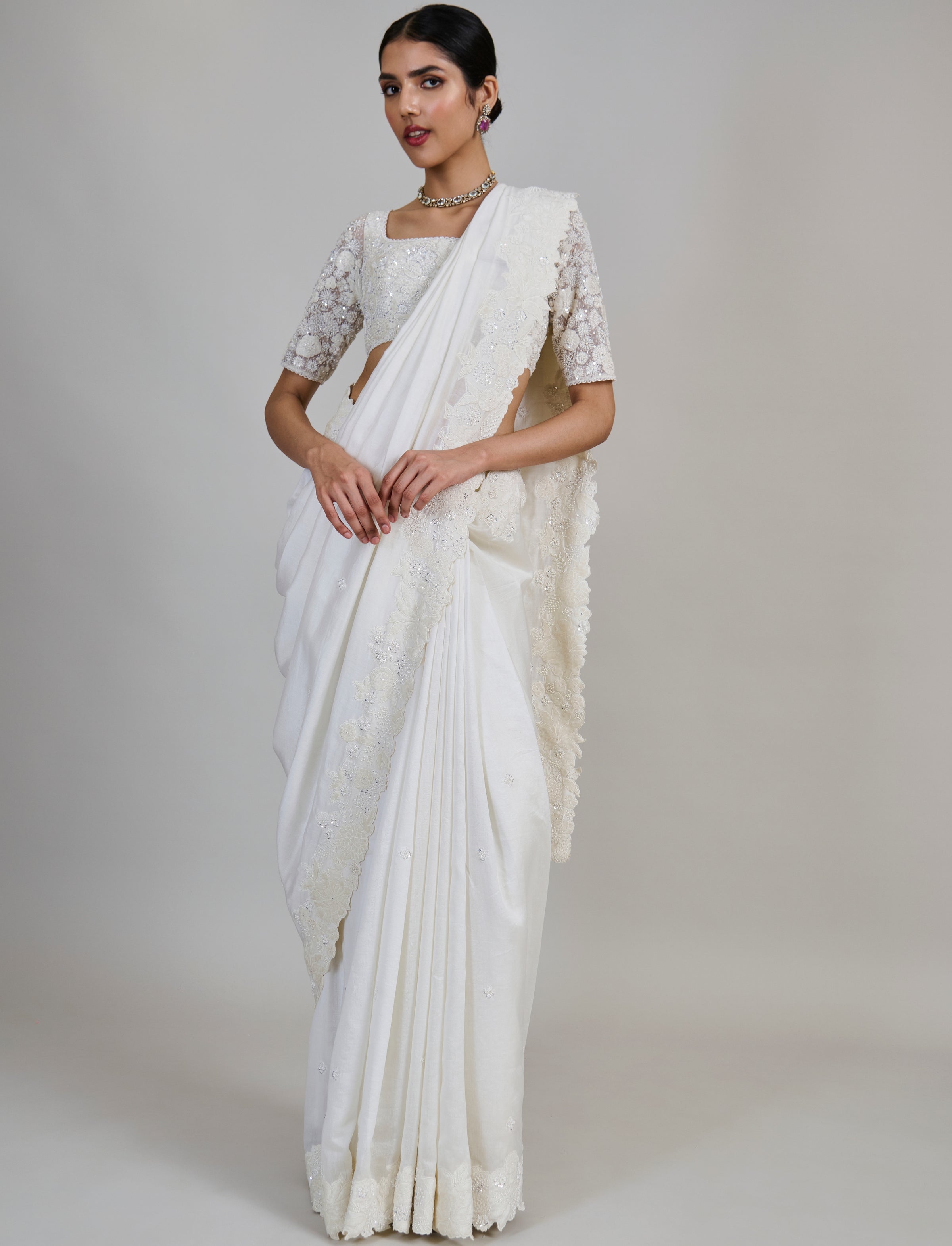 Ivory Rumi Sari Set
