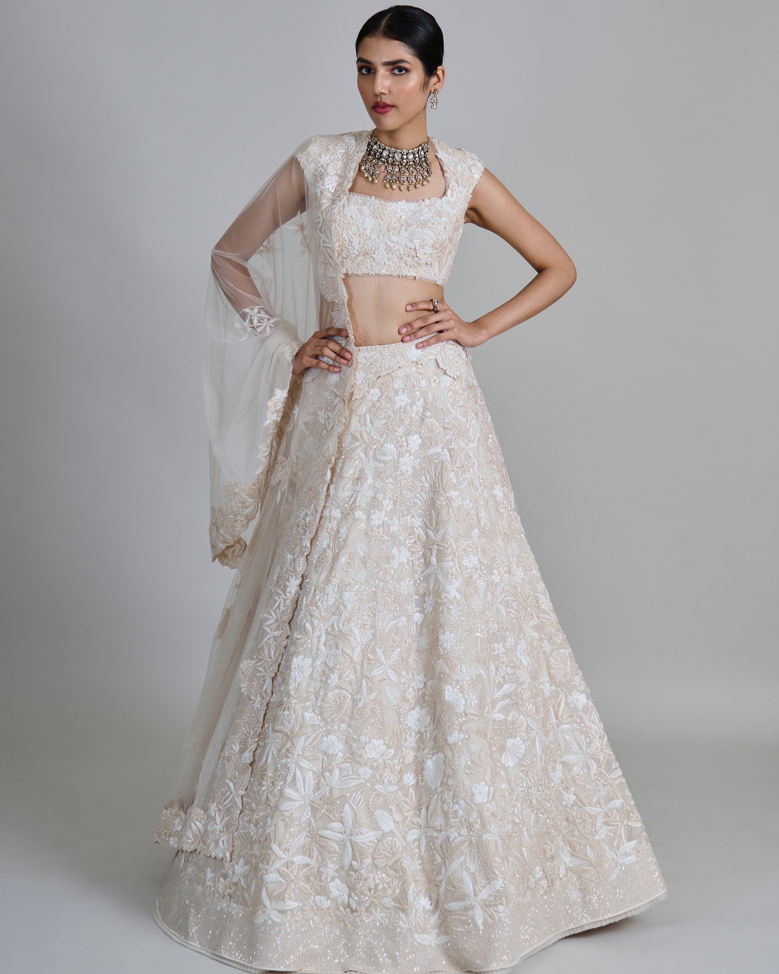 Ivory Emma Lehenga Set