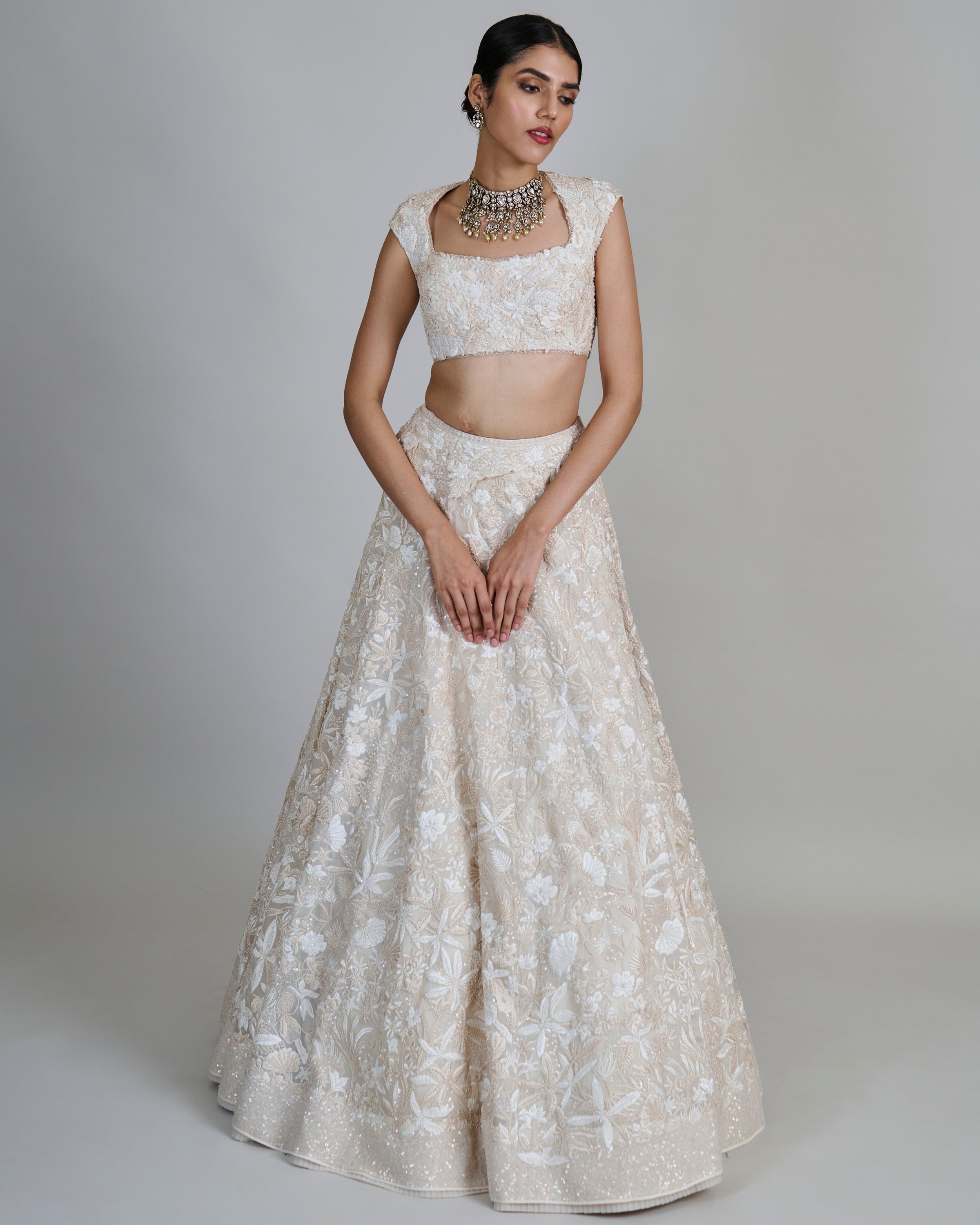 Ivory Emma Lehenga Set