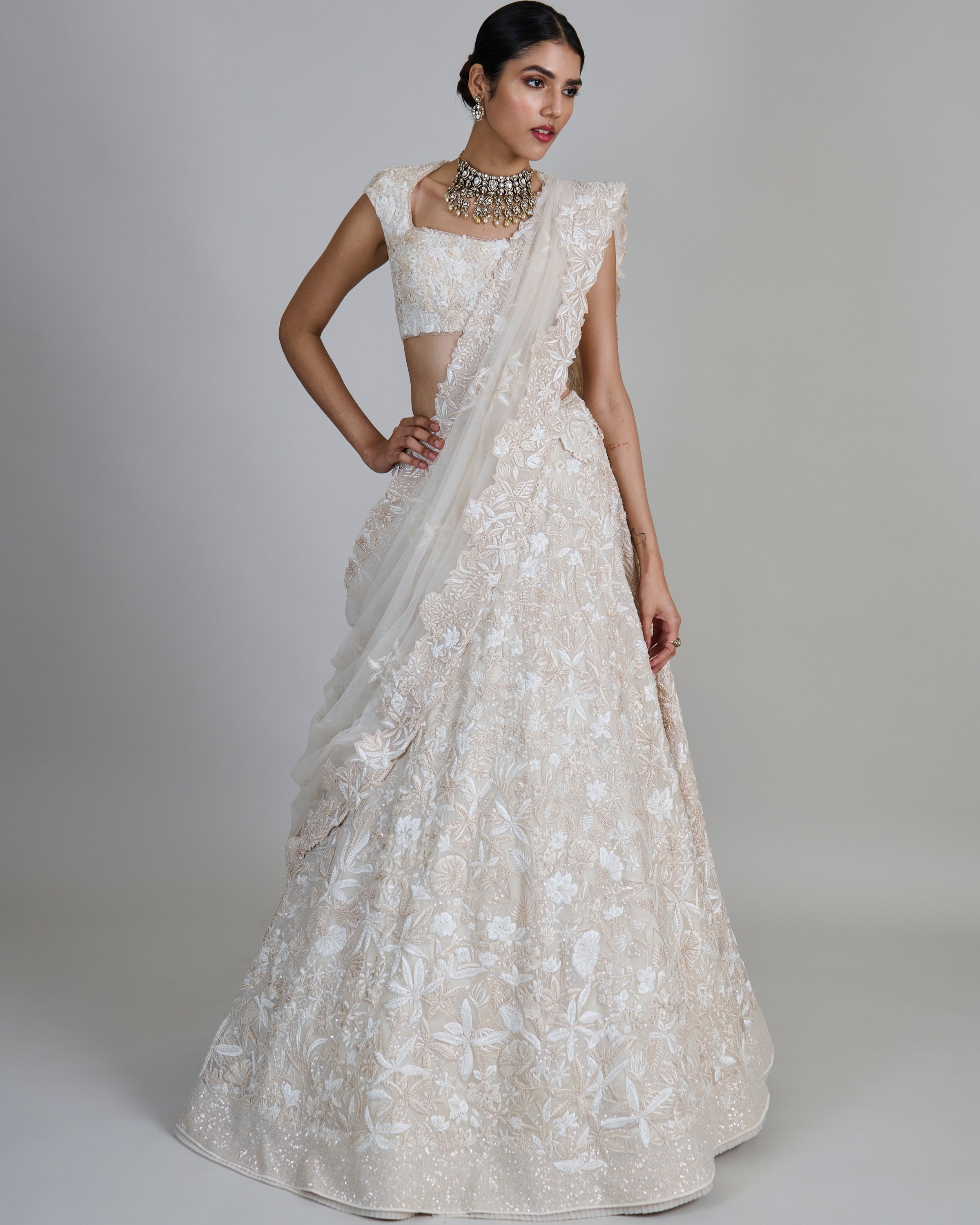 Ivory Emma Lehenga Set