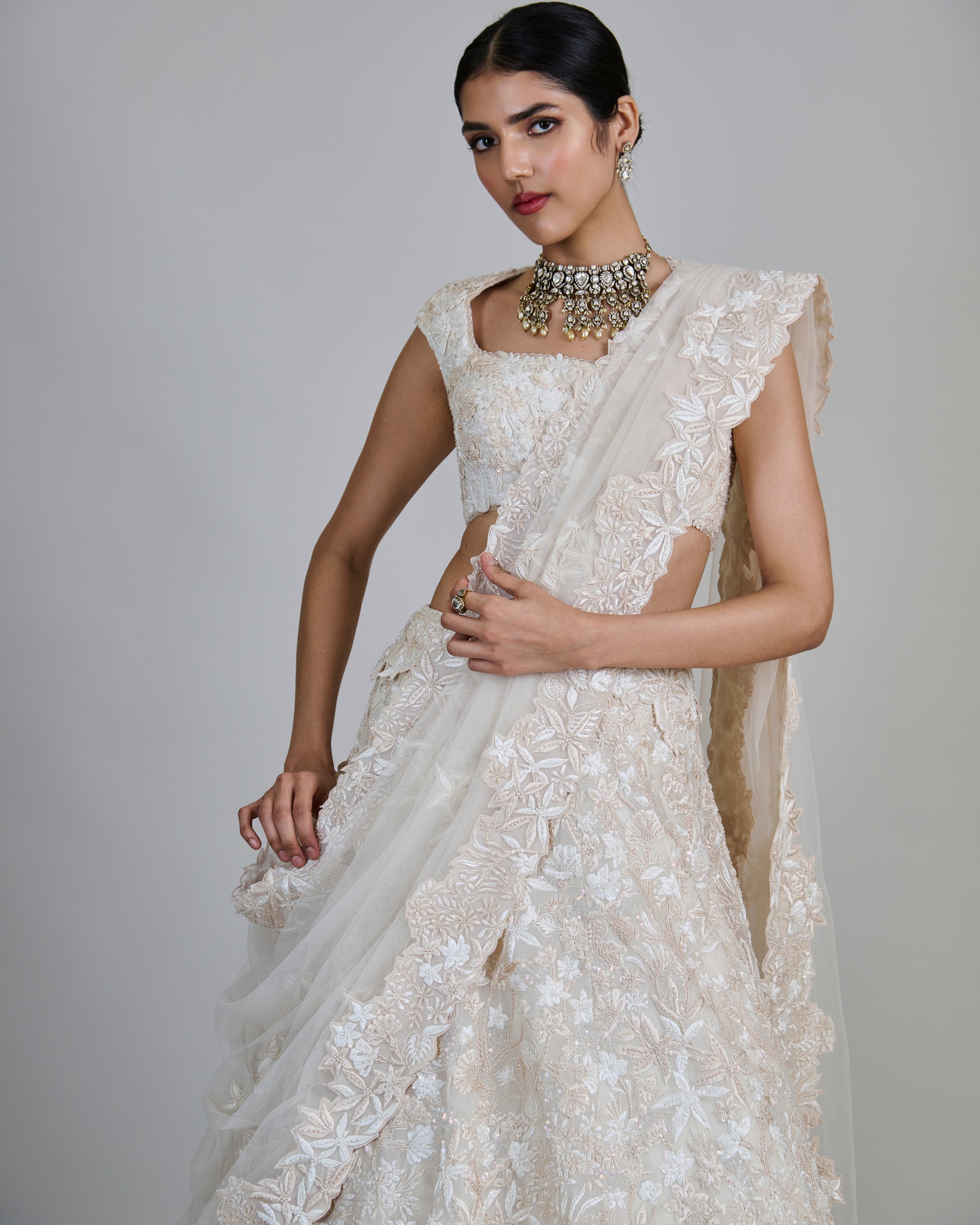 Ivory Emma Lehenga Set