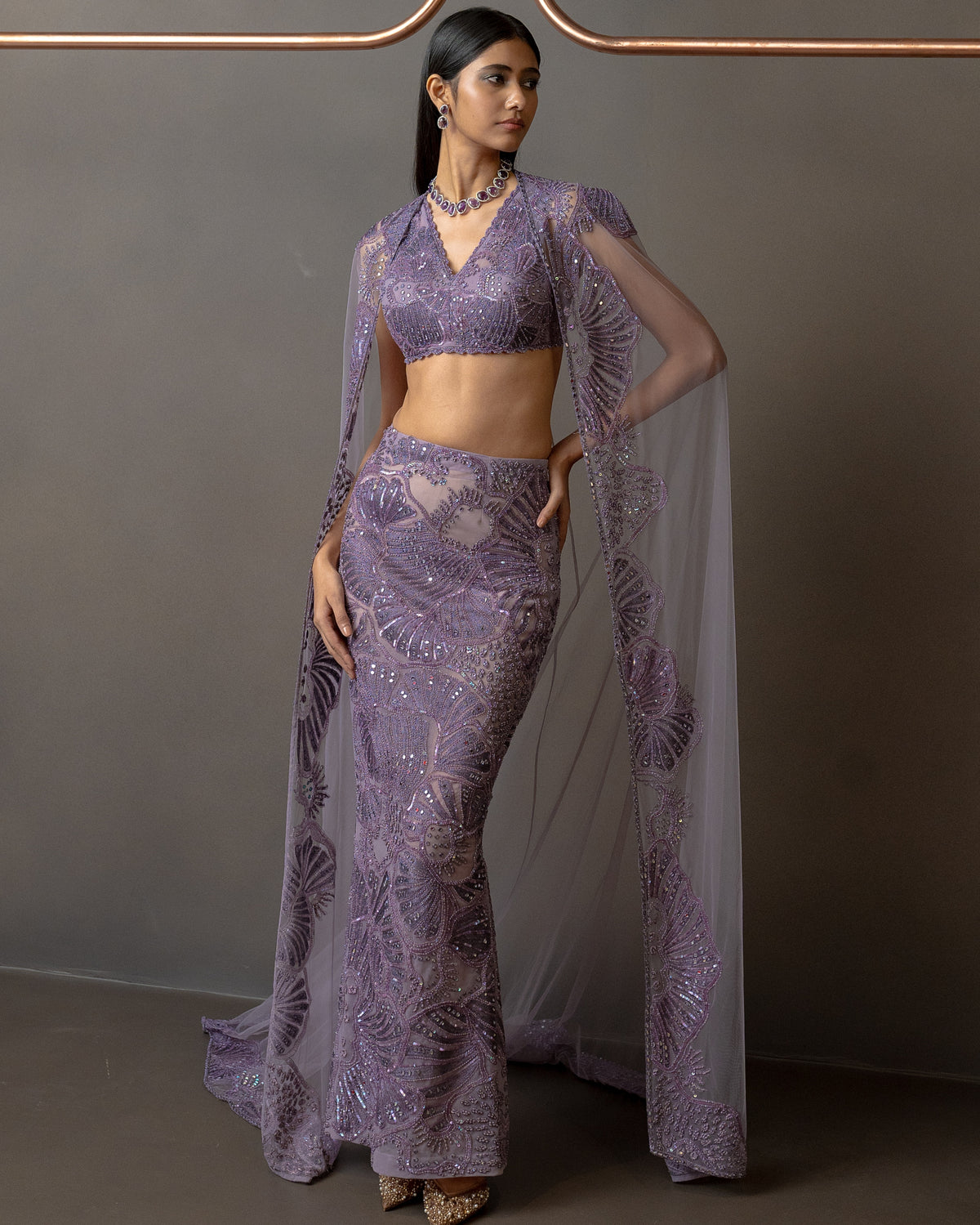 Lavender Serin Skirt Set