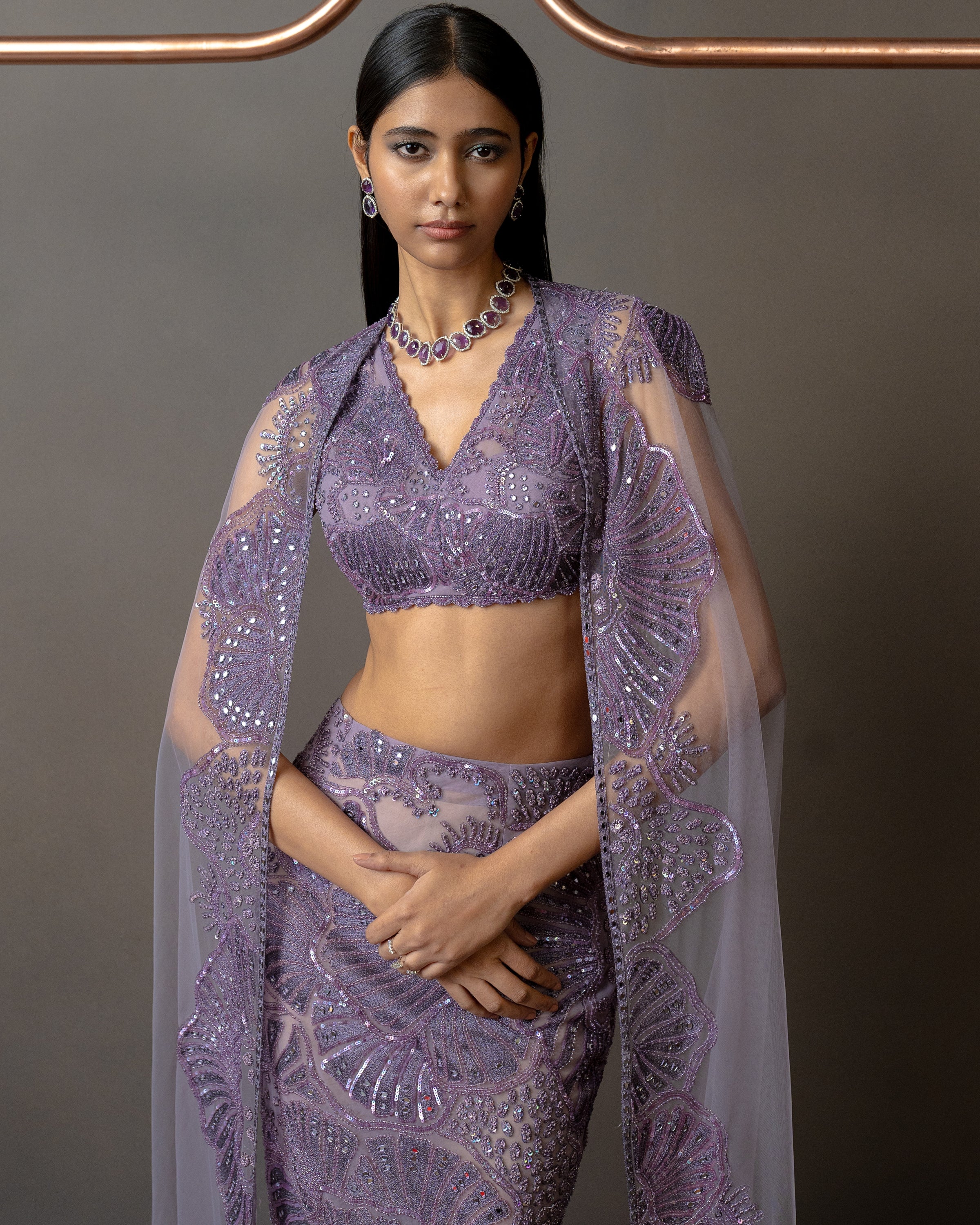 Lavender Serin Skirt Set