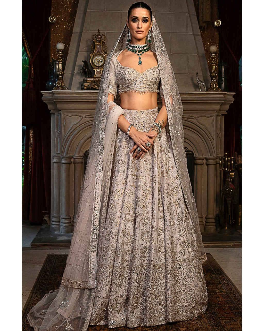 The Wanderlust Starlight Masai Lehenga Set