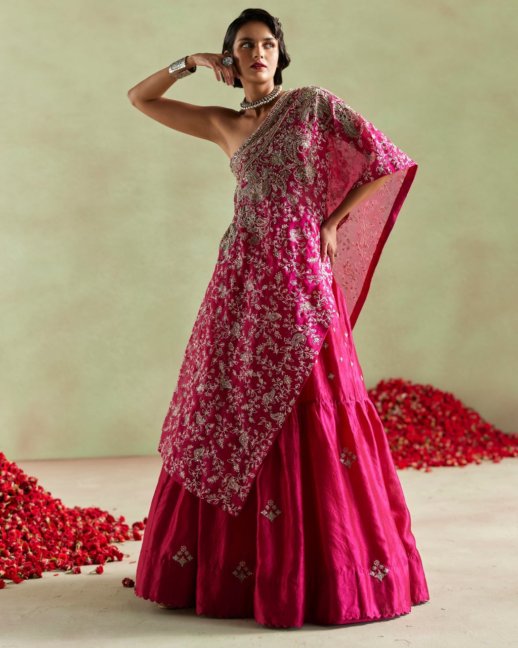 Preetha Kaftan Lehenga Set