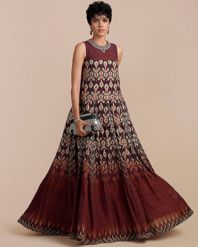 Mulberry Purple Anarkali