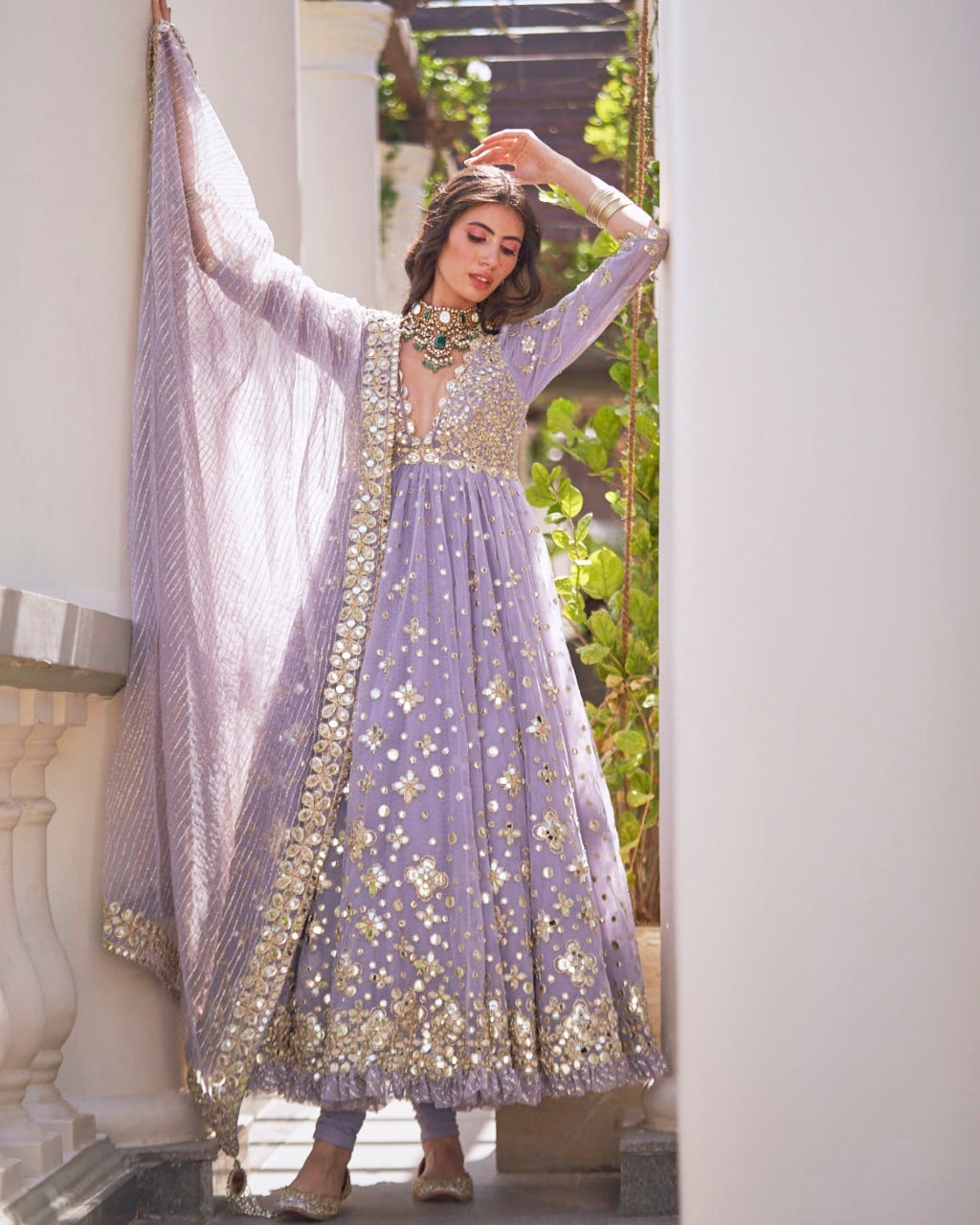 Martini Lilac Anarkali Set