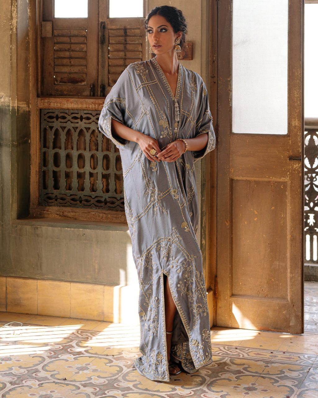 Light Steel Blue Kaftan