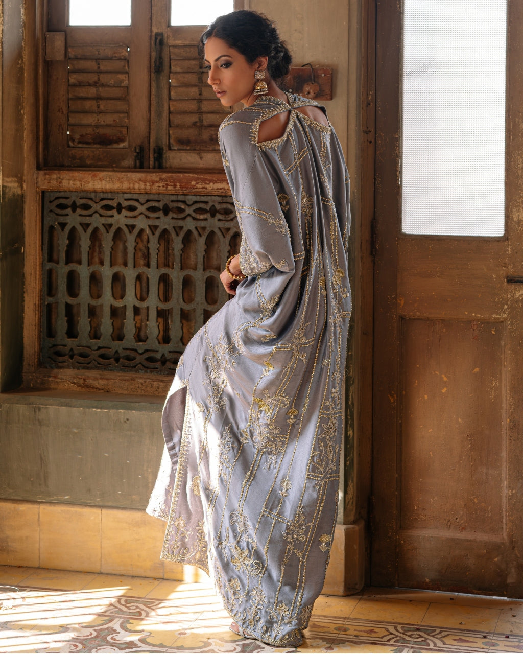 Light Steel Blue Kaftan