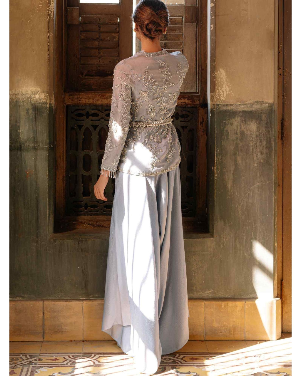 Diana Belted Jacket, Blouse & Pants Set