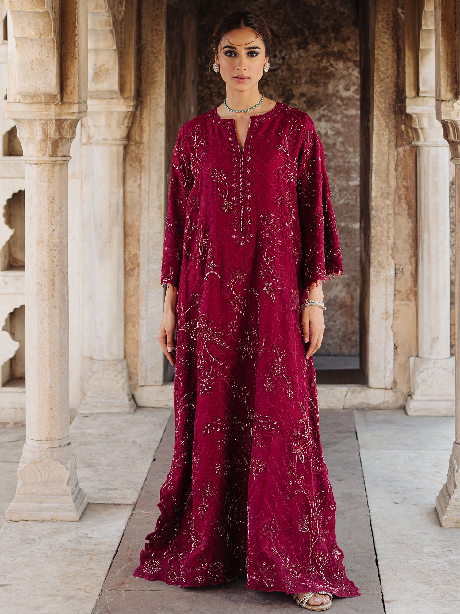 red kaftan dress Jalabia the dress was designed Sleeveless Tie Waist Maxi Fabric (CL Option):StyleFabric-5 Shoulder
