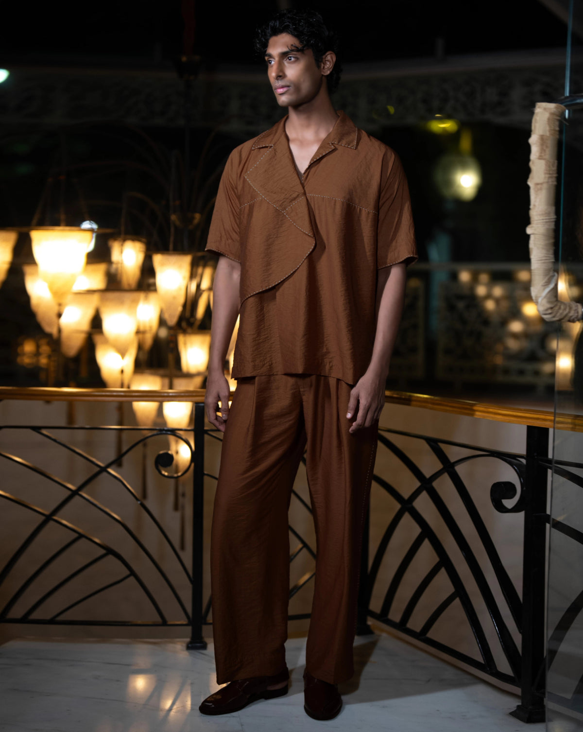 Rust Relaxed Shirt And Pants
