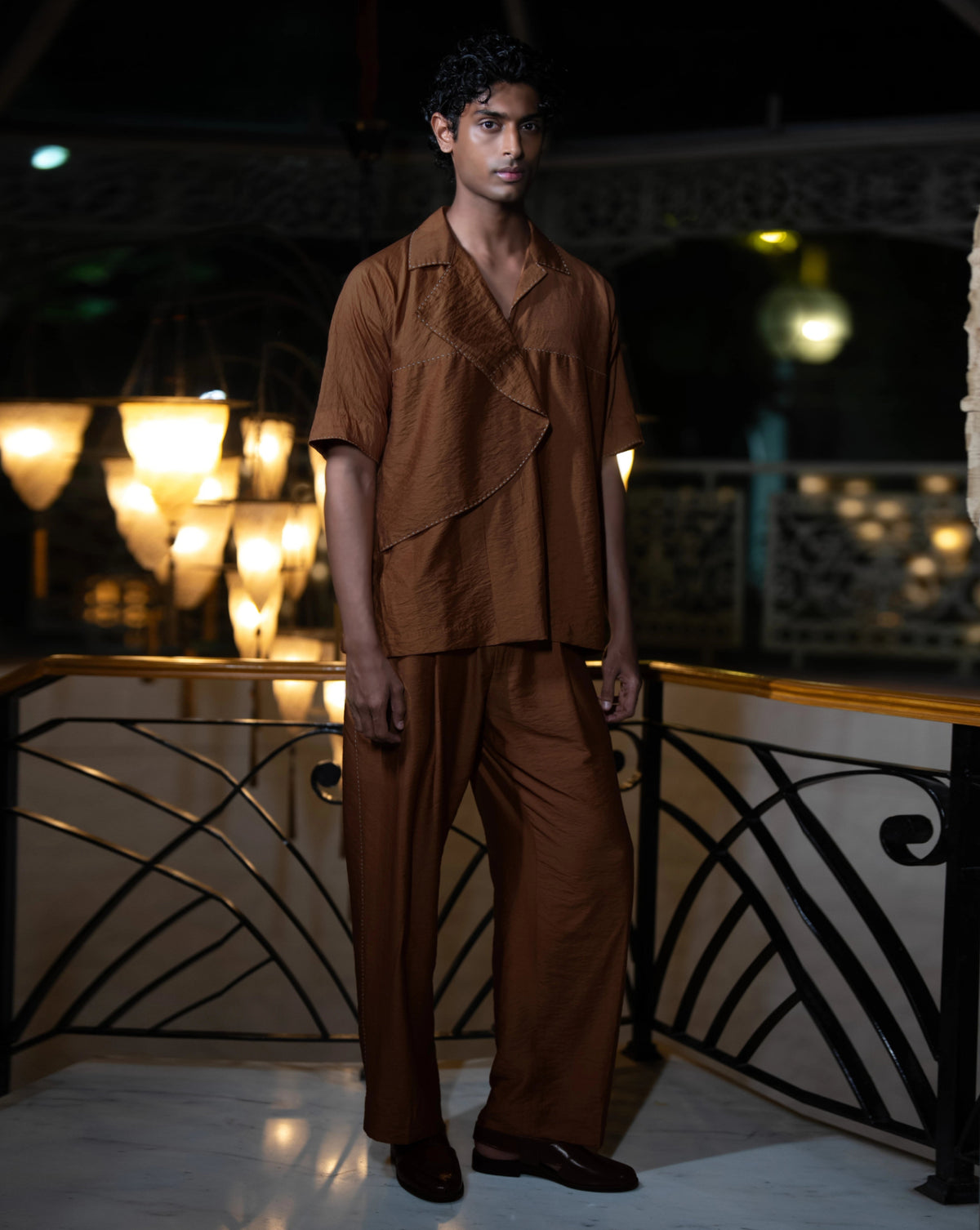 Rust Relaxed Shirt And Pants