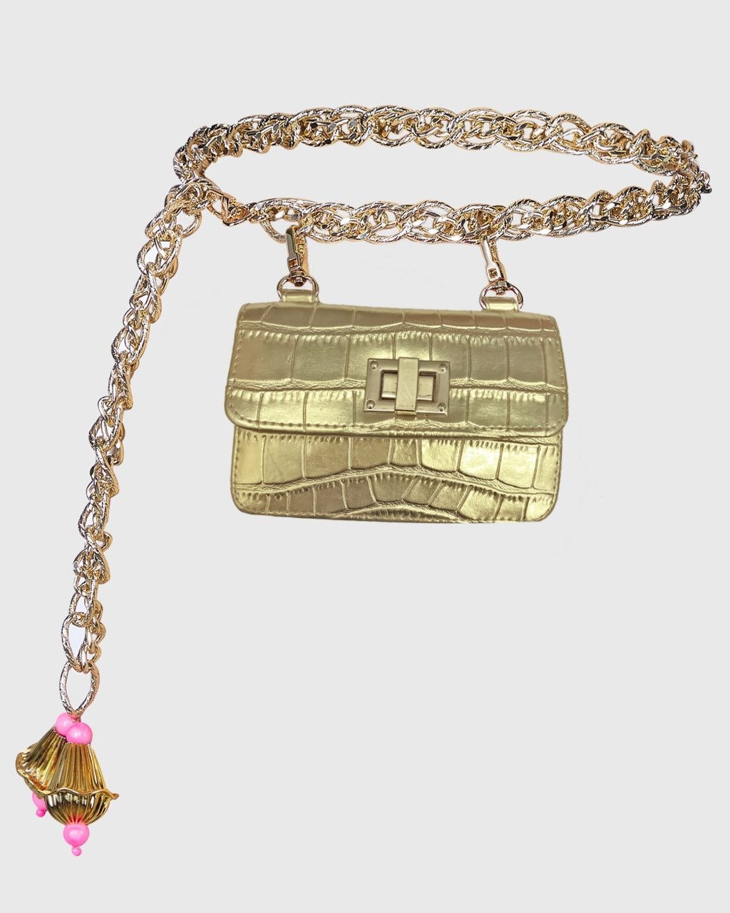 Gold Chain-Link Belt Bag | Papa Don't Preach – KYNAH