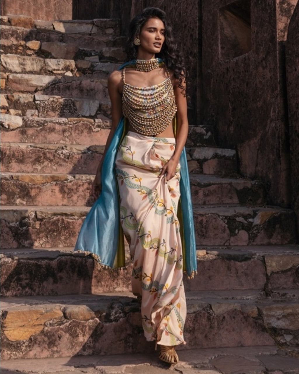 Noor Drape Skirt set
