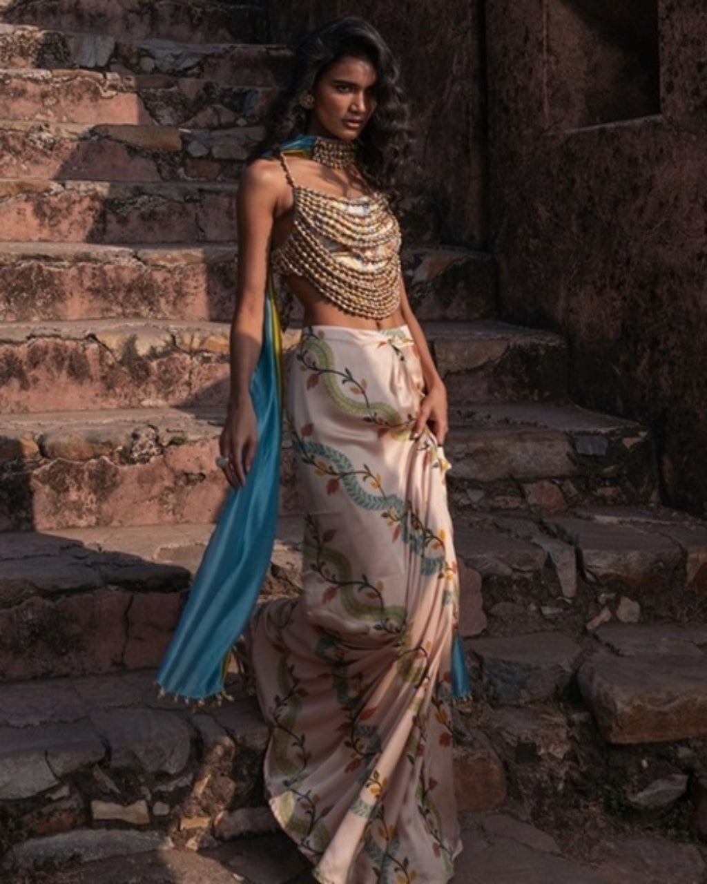 Noor Drape Skirt set
