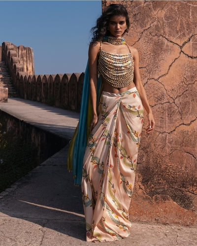 Noor Drape Skirt set