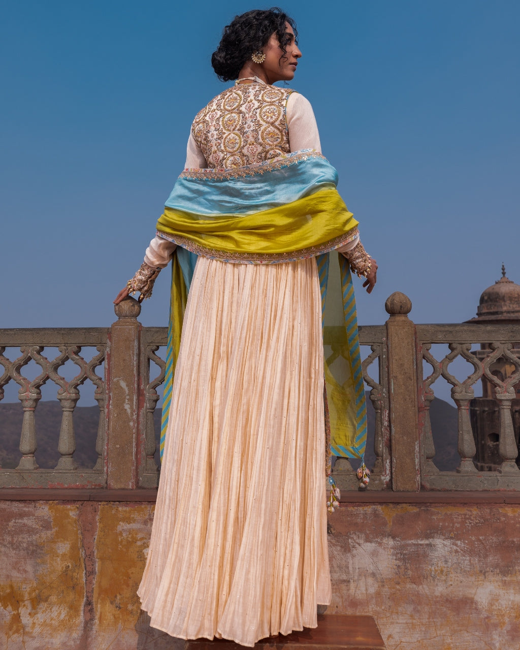 Buttercup Anarkali Koti  set