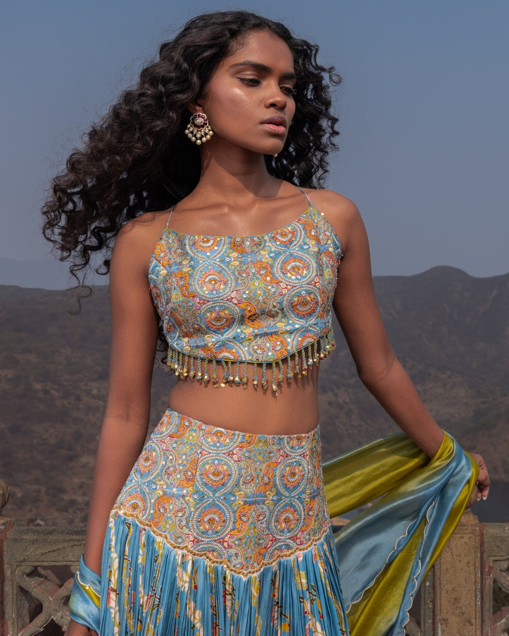 Allure Tassel Top and skirt