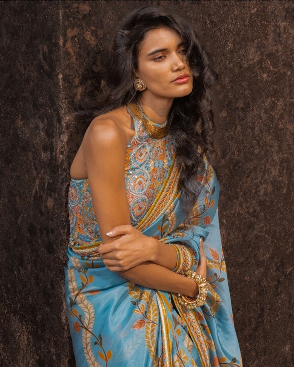 Classic Printed Sari Set
