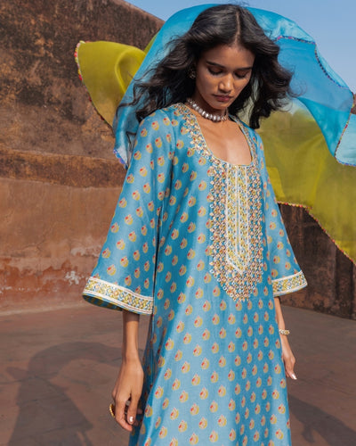 The Classic Blue Kurta Set