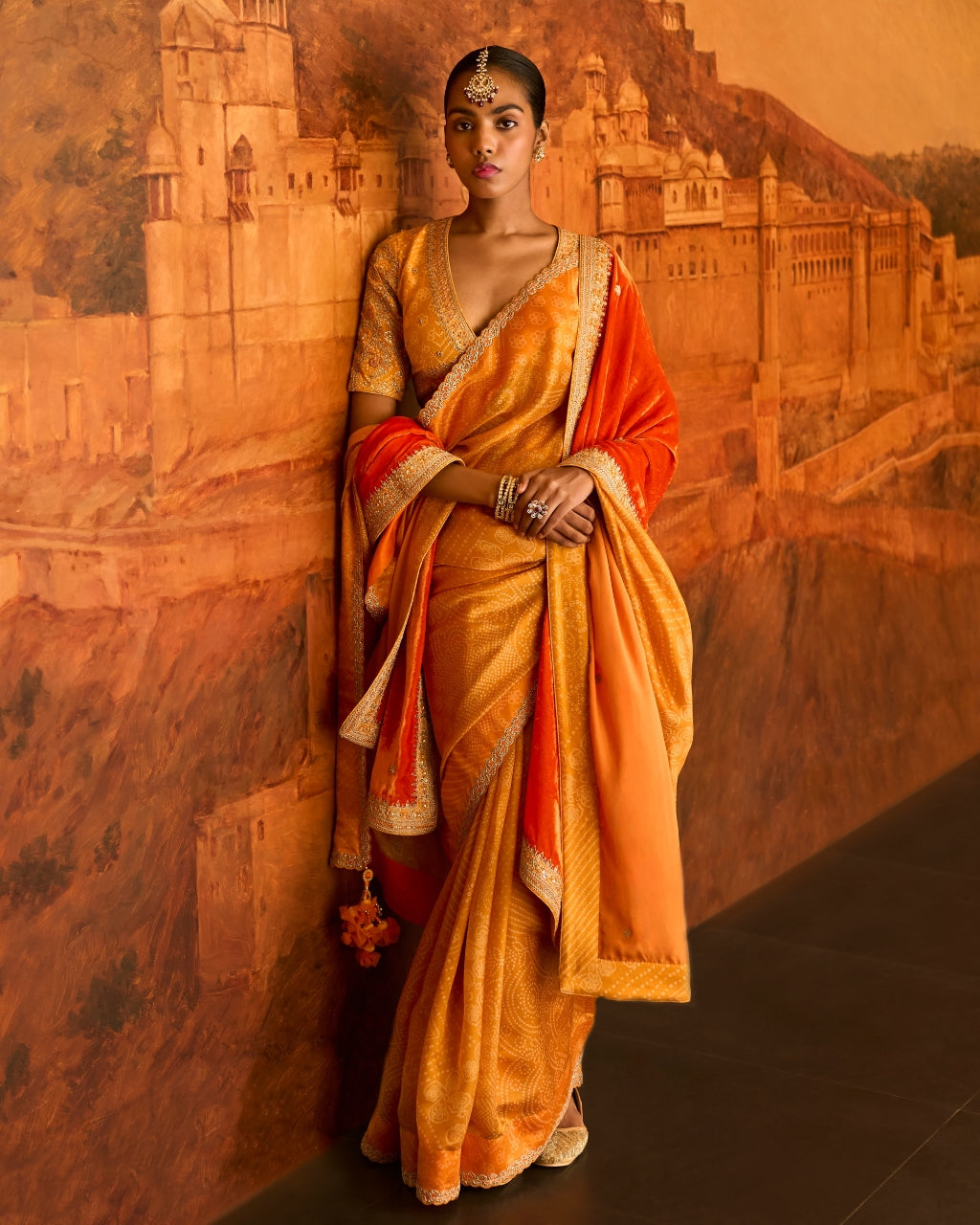 Punit Balana Yellow Classic Sari Set