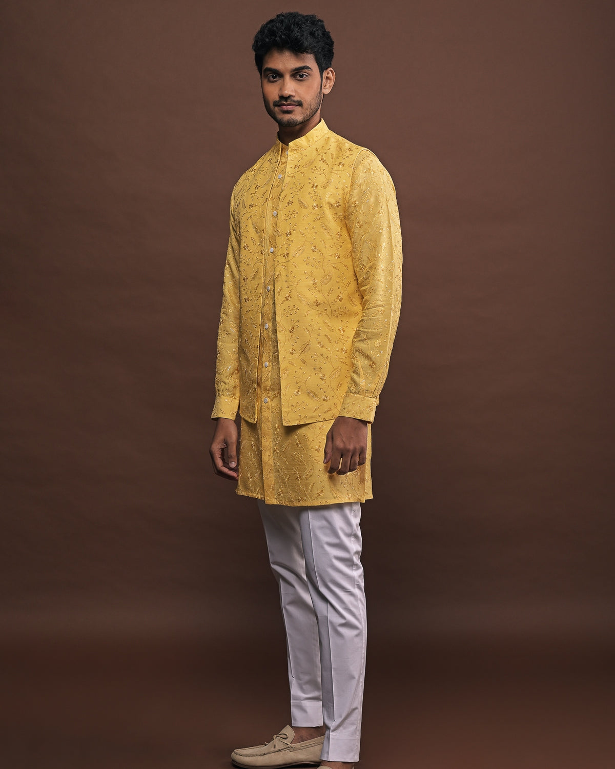 Solair Bandi With Matching Kurta Pajama Set