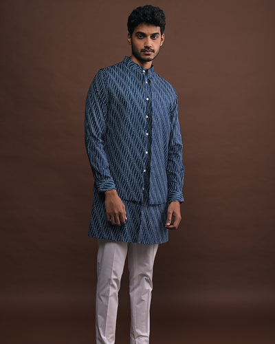 Sailor Bandi With Matching Kurta And White Pajama Set