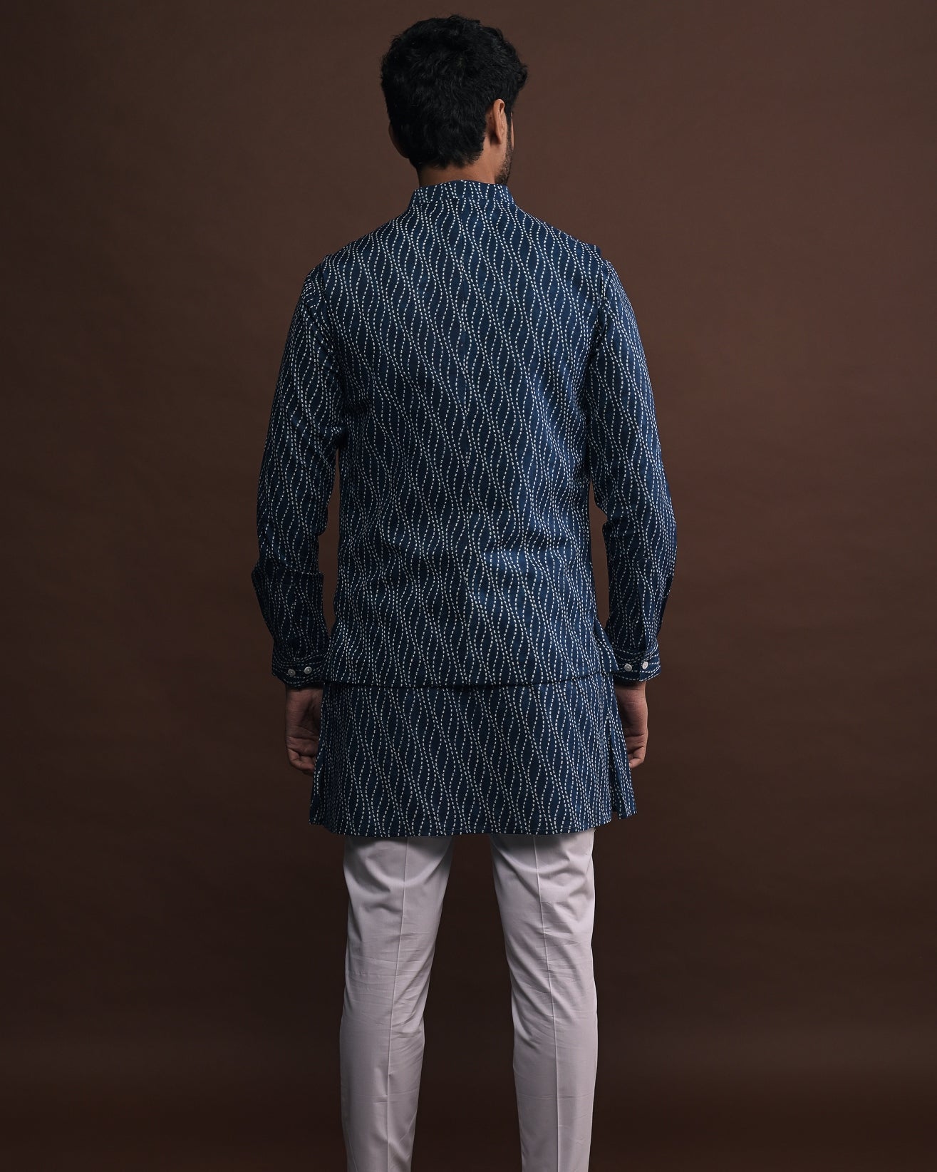 Sailor Bandi With Matching Kurta And White Pajama Set