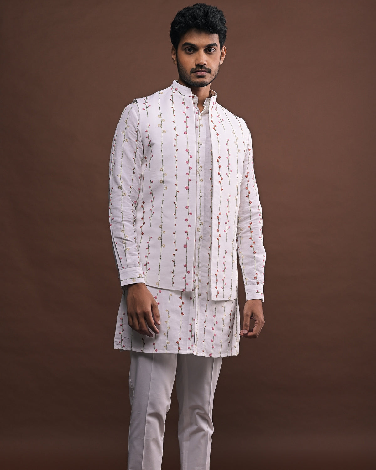 Spring Bandi With Matching Kurta Pajama Set