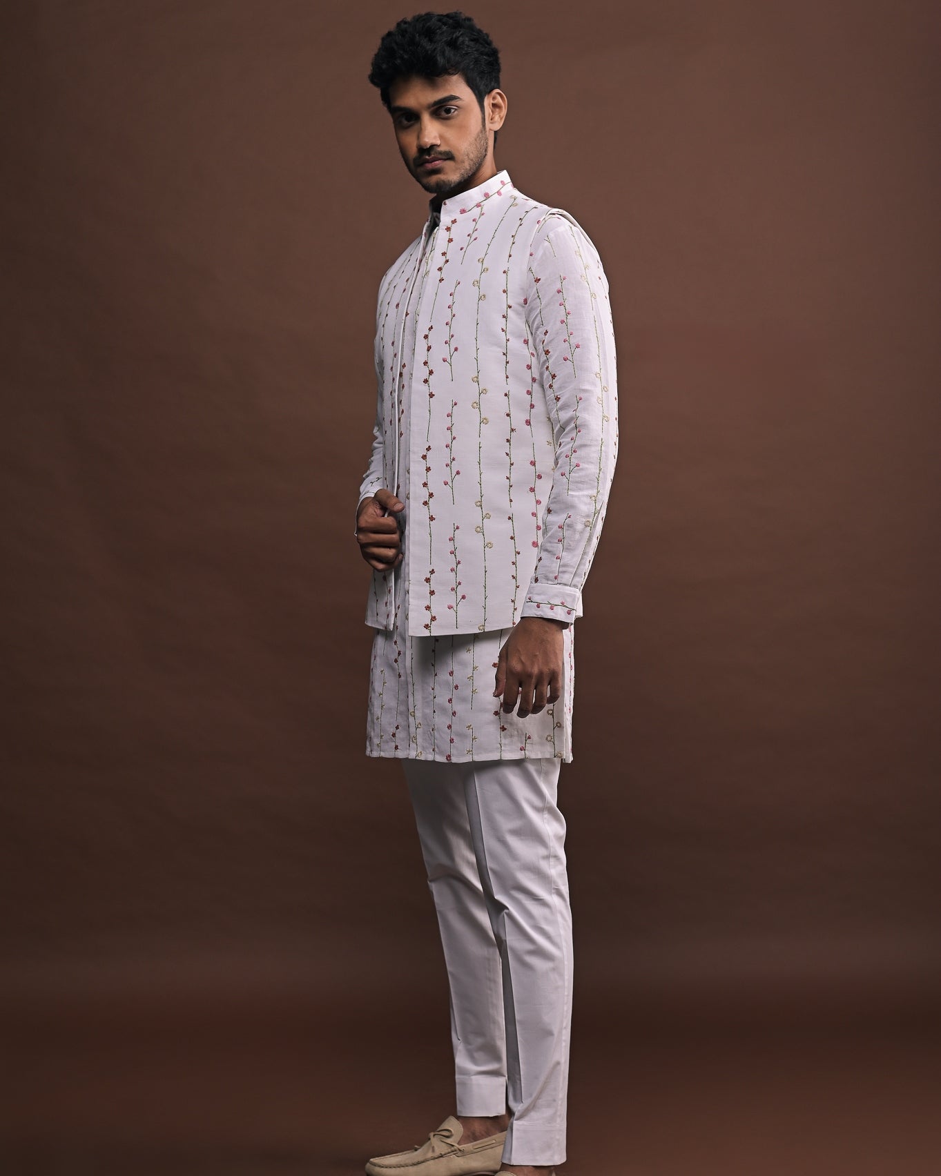 Spring Bandi With Matching Kurta Pajama Set