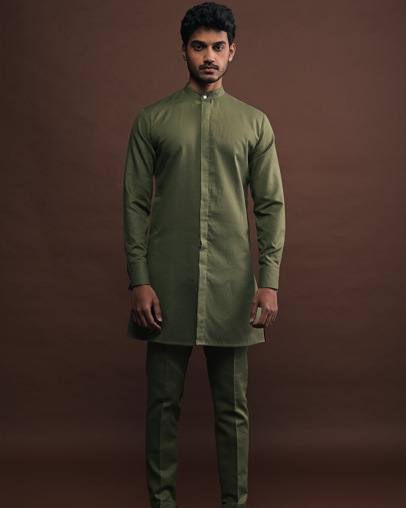 Croc Embroidered Bandi With Matching Kurta Pajama Set