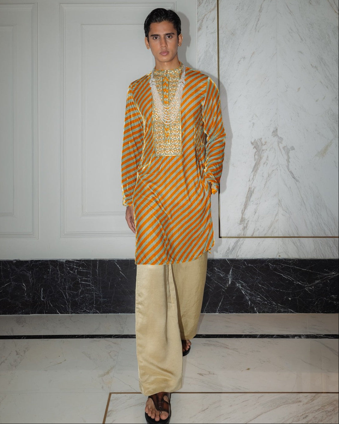 Multicolour Lehriya Kurta Set