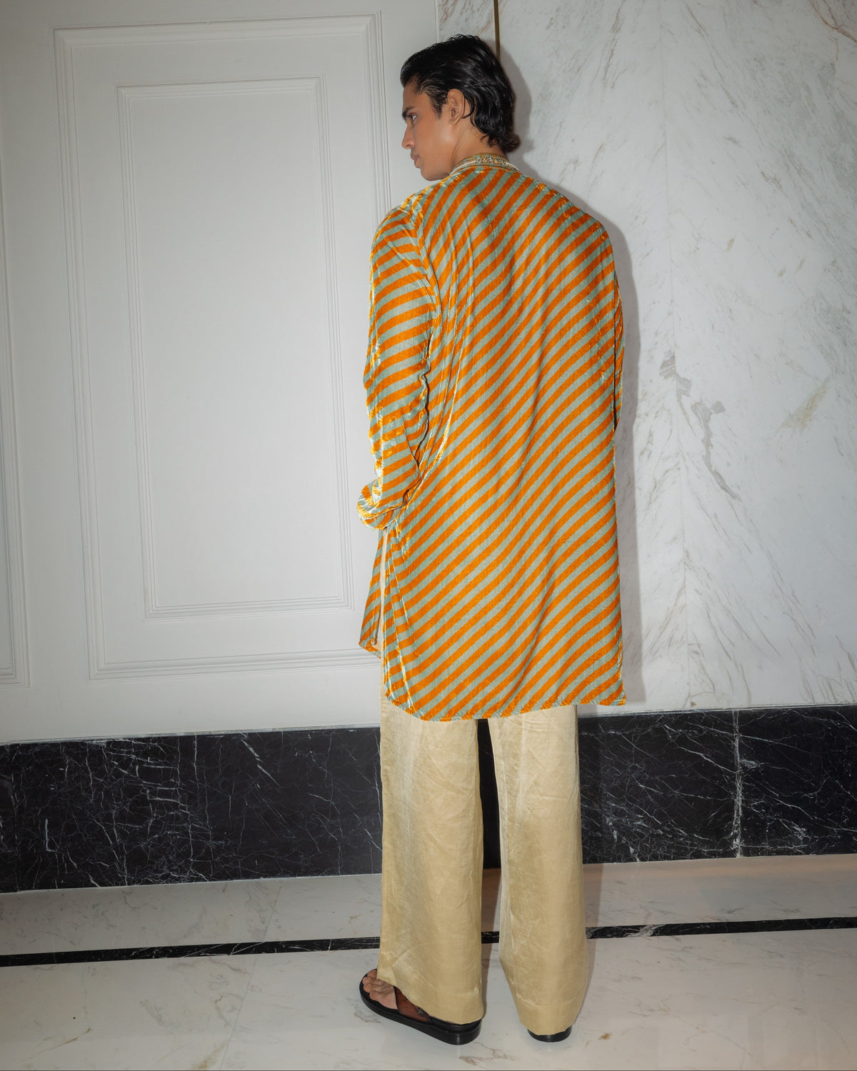 Multicolour Lehriya Kurta Set