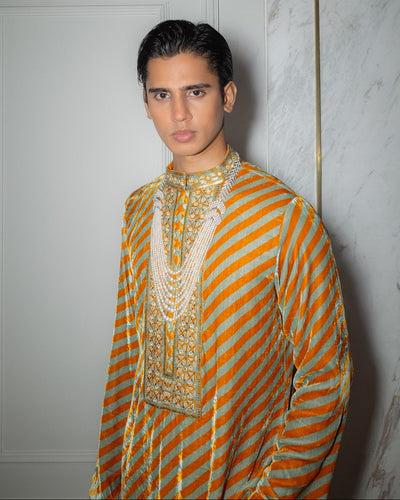Multicolour Lehriya Kurta Set