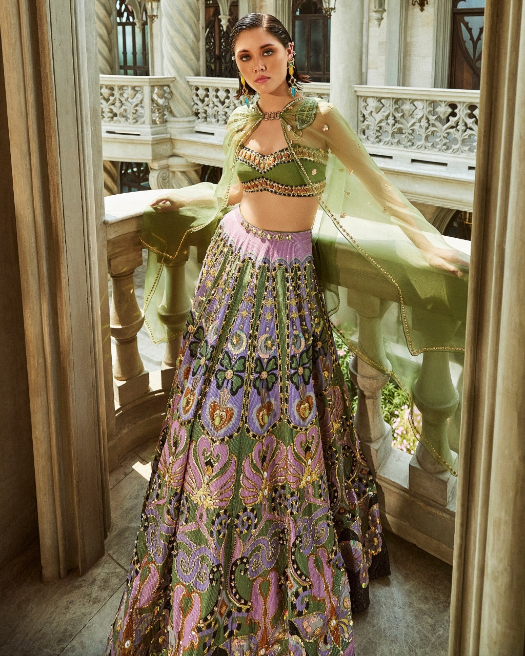 Celtic Hearts Lehenga Set