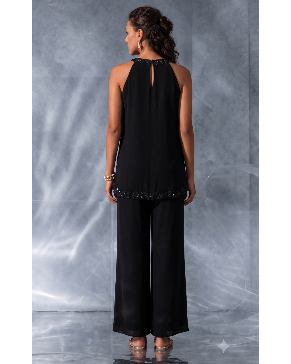 Charlotte Black Pant Set