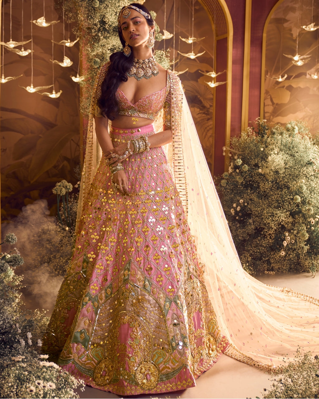 Alice - Baby Pink Royal Carriage Lehenga Set