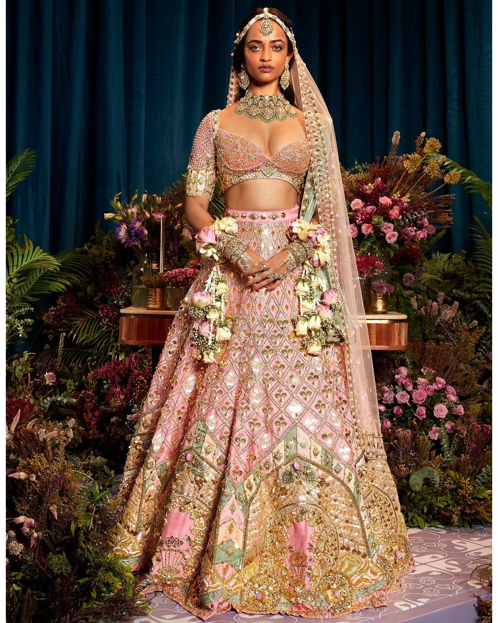 Baby pink lehenga fashion images