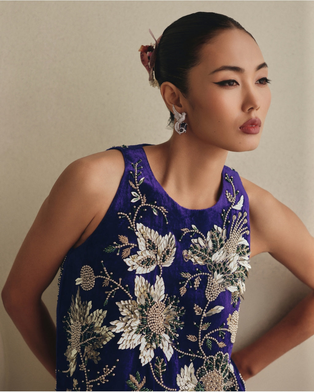 Purple Velvet Dress