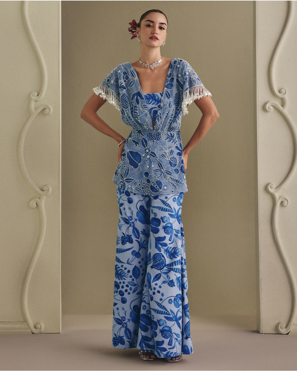 Blue Net Freezy Twill Co-ord Set