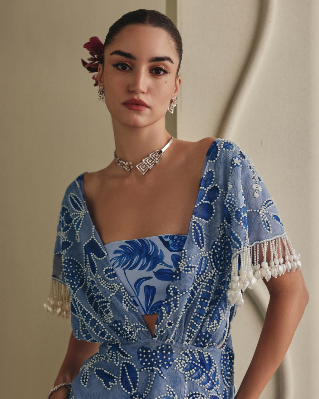 Blue Net Freezy Twill Co-ord Set