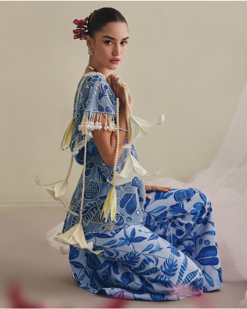 Blue Net Freezy Twill Co-ord Set