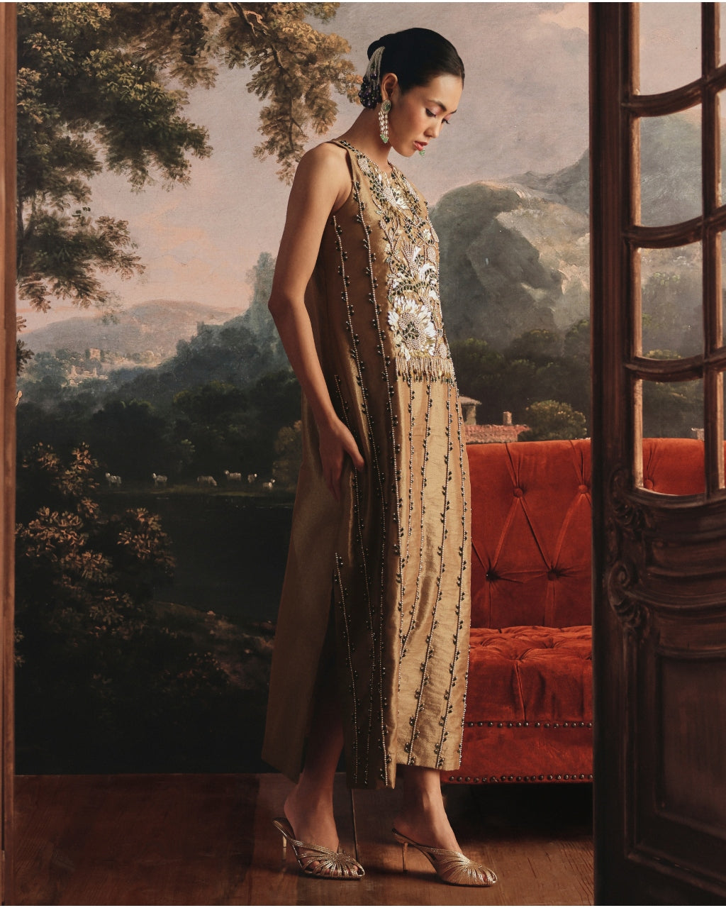 Gold Tissue Dress