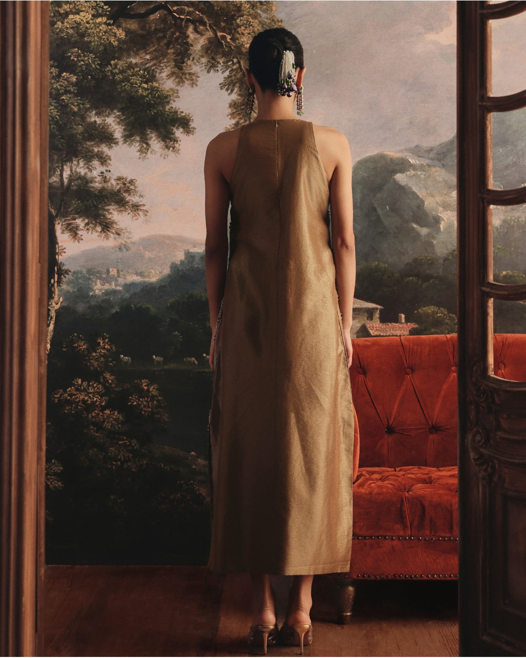 Gold Tissue Dress
