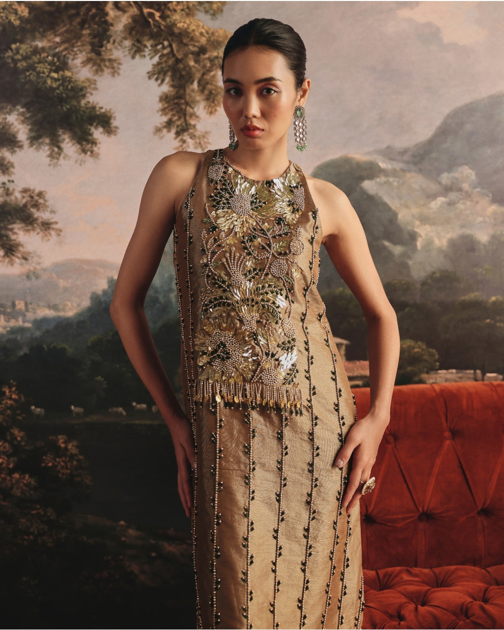 Gold Tissue Dress